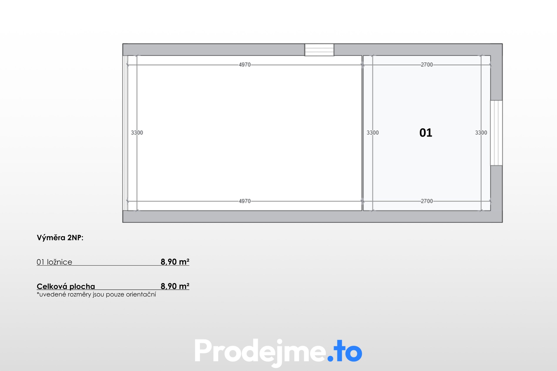2D půdorys - Loft - patro